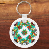 Tropischer Snowflake-Schlüsselanhänger Schlüsselanhänger (Vorderseite)