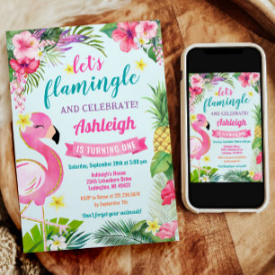 Tropischer Sommer 1. Geburtstag Einladung