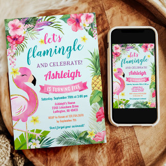 Tropischer Sommer 5. Geburtstag Einladung