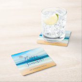 Tropischer Sommer am Meer Rechteckiger Pappuntersetzer (Vor Ort)