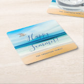 Tropischer Sommer am Meer Rechteckiger Pappuntersetzer (angewinkelt)