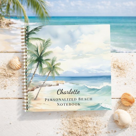 Tropischer Sommer am Strand Notizblock