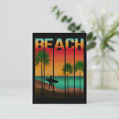 Tropischer Sommer am Strand Postkarte (Stehend Vorderseite)