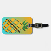 Tropischer Sommer Ananas Gepäcktag Gepäckanhänger (Vorderseite horizontal)