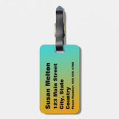 Tropischer Sommer Ananas Gepäcktag Gepäckanhänger (Rückseite vertikal)