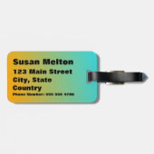 Tropischer Sommer Ananas Gepäcktag Gepäckanhänger (Rückseite horizontal)