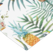 Tropischer Sommer Ananas Parrot Bird Wasserfarbe Tischdecke (Schrägansicht)