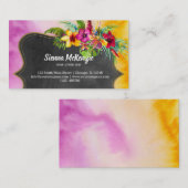 Tropischer Sommer-Blume Hibiskus Visitenkarte (Vorne/Hinten)