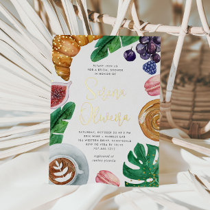 Tropischer Sommer-Braut-Shower-Brunch Gold Folieneinladung