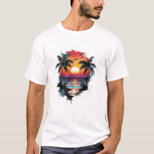 Tropischer Sommer Chic   Grafik Urlaub Sonne T-Shirt