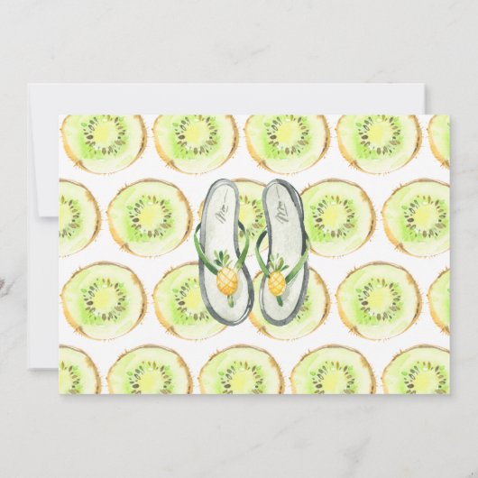 Tropischer Sommer Dankeskarte (Rückseite)