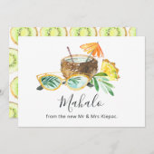 Tropischer Sommer Dankeskarte (Vorne/Hinten)