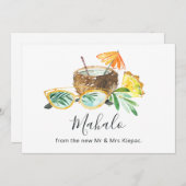 Tropischer Sommer Dankeskarte (Vorne/Hinten)