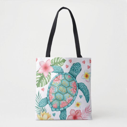 Tropischer Sommer der Sea Turtle Tasche (Vorderseite)