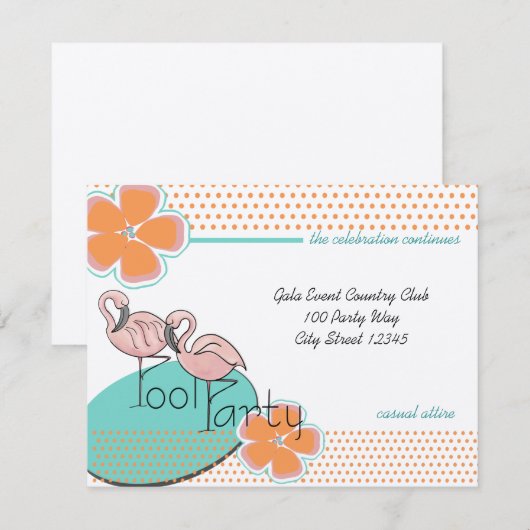 Tropischer Sommer Einladung (Vorne/Hinten)