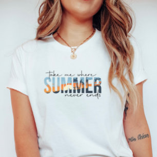 Tropischer Sommer endet nie; Strandsonnenuntergang T-Shirt