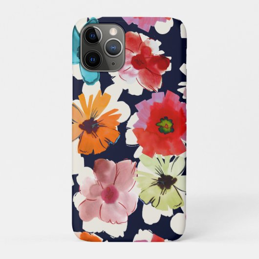 Tropischer Sommer | Farbenfrohe Blumenmuster Case-Mate iPhone Hülle (Rückseite)