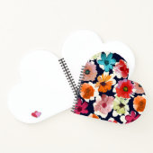 Tropischer Sommer | Farbenfrohe Blumenmuster Notizblock (Innenseite)