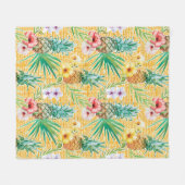 Tropischer Sommer Fleecedecke (Vorderseite (Horizontal))