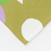 Tropischer Sommer Floral Botanisch kühl farbig Fleecedecke (Ecke)