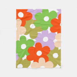 Tropischer Sommer Floral Botanisch kühl farbig Fleecedecke