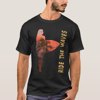 Tropischer Sommer für Frauen Wellenreiten T-Shirt