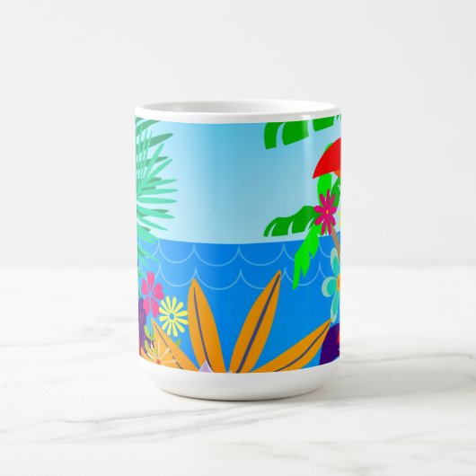 Tropischer Sommer Kaffeetasse (Mittel)
