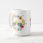Tropischer Sommer Kaffeetasse | Süße Teetasse (Vorderseite Links)