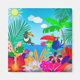 Tropischer Sommer Magnet