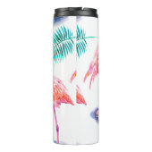 Tropischer Sommer mit Flamingos-Blätter und Exo Thermosbecher (Rückseite)