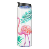 Tropischer Sommer mit Flamingos-Blätter und Exo Thermosbecher (Nach rechts gedreht)