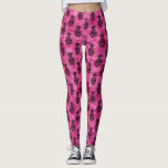 Tropischer Sommer mit rosa und schwarzen Ananas Leggings<br><div class="desc">Heiß rosa und schwarz Ananas tropisch Hawaiianische Sommer Geburtstagsgeschenk.</div>