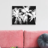 Tropischer Sommer mit schwarz-weißer Palme Leinwanddruck (Insitu (Wohnzimmer))