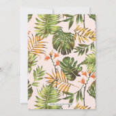 Tropischer Sommer | Modern Surprise Retirement Par Einladung (Rückseite)