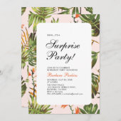Tropischer Sommer | Modern Surprise Retirement Par Einladung (Vorne/Hinten)