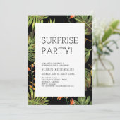 Tropischer Sommer | Modern Surprise Retirement Par Einladung (Stehend Vorderseite)
