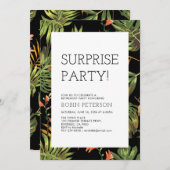 Tropischer Sommer | Modern Surprise Retirement Par Einladung (Vorne/Hinten)