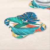 Tropischer Sommer-Musterpapier-Untersetzer Untersetzer (angewinkelt)