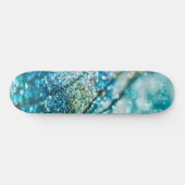 Tropischer Sommer Ozean Glitter Glam 2 Skateboard (Horizontal)