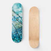Tropischer Sommer Ozean Glitter Glam 2 Skateboard (Vorderseite)
