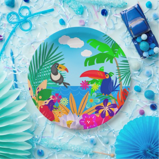 Tropischer Sommer Pappteller (Party)