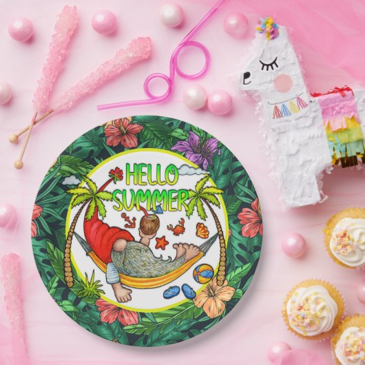 Tropischer Sommer Pappteller (Party)