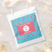 Tropischer Sommer Pink Flamingo Muster Geburtstag Geschenktütchen (Ausgeschnitten)