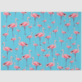 Tropischer Sommer Pink Flamingo Muster Seidenpapier