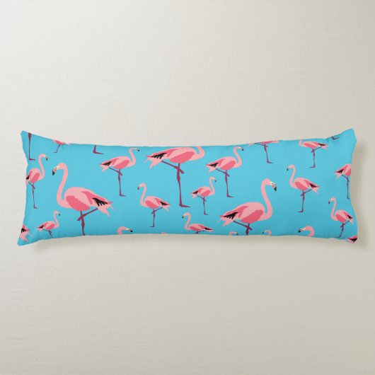 Tropischer Sommer Pink Flamingo Muster Seitenschläferkissen (Vorderseite)