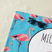 Tropischer Sommer Pink Flamingo Muster Strandtuch (Beispiel)