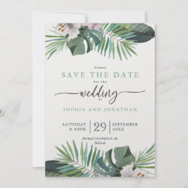 Tropischer Sommer Save the Date Feiertagskarte