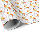 Tropischer Sommer | Schöne gelbe Blumen Design Geschenkpapier (Rolleneckpunkt)