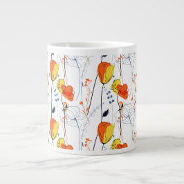 Tropischer Sommer | Schöne gelbe Blumen Design Jumbo-Tasse