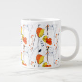 Tropischer Sommer | Schöne gelbe Blumen Design Jumbo-Tasse (Rechts)